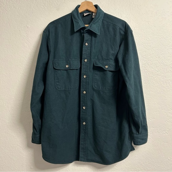 Field & Stream Other - VTG Field and Stream Forest Green 100% Cotton Button Up Shirt Jacket Coat Size L